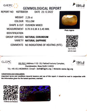 2.29/CT Natural Ceylonese Pukhraj with Govt Lab Certificate-4551